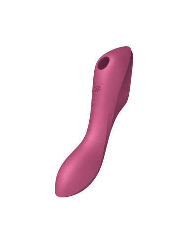 Curvy Trinity 3 Vibrador y Succionador Triple Estimulacion USB Rojo