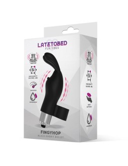 Fingyhop Bala Vibradora con Conejito Siicona Negro 2