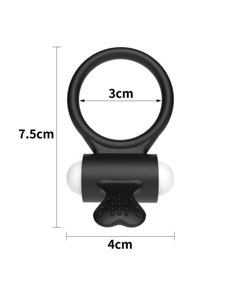 Anillo Vibrador Power Clit Negro Anillo Vibrador Power Clit Negro