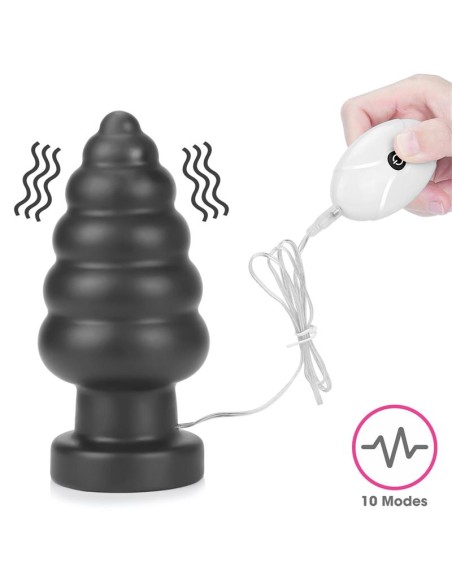 Plug Anal con Vibracion King Sized 7 Negro