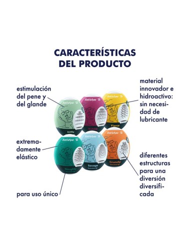 Set 6 Unidades Huevo Masturbador