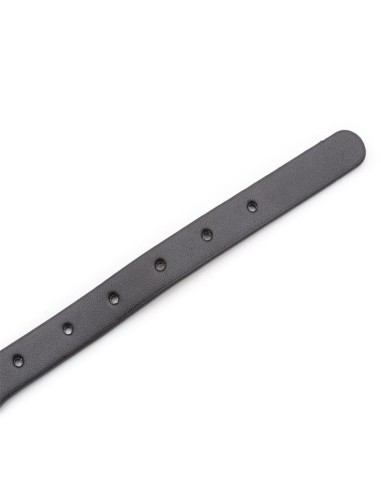 Collar con Aro y Cascabel Negro