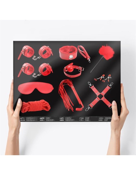 Set de Bondage 10 Piezas Rojo Set de Bondage 10 Piezas Rojo