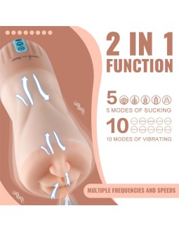 Masturbador con Vibracion y Efecto Succion Suctroker V20 I 2