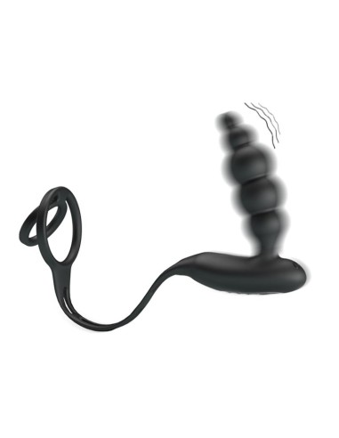 Plug Anal con Anillo para el Pene con Vibracion