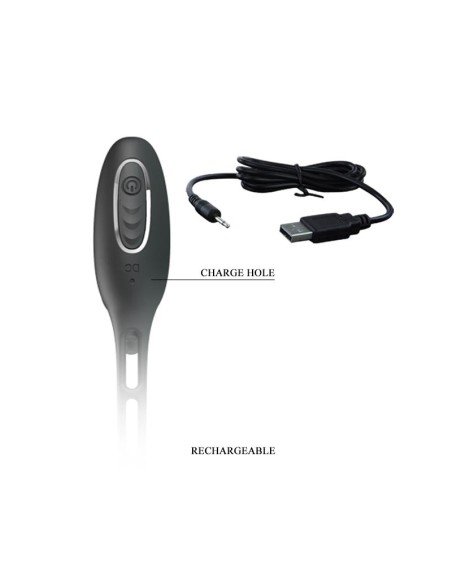 Plug Anal con Anillo para el Pene con Vibracion