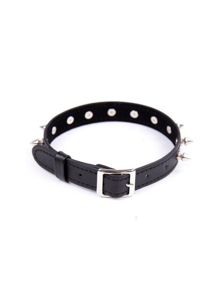 Collar con Pinchos Ajustable 43 cm Negro Collar con Pinchos Ajustable 43 cm Negro