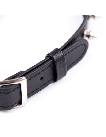 Collar con Pinchos Ajustable 43 cm Negro Collar con Pinchos Ajustable 43 cm Negro