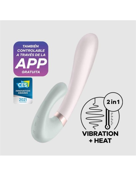 Heat Wave Vibrador con Efector Calor y APP Menta Heat Wave Vibrador con Efector Calor y APP Menta