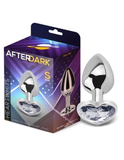 Plug Anal con Joya de Corazon Blanco Talla S