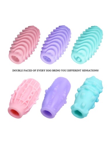 Pack 15 Huevos Masturbadores Doble Texturizado