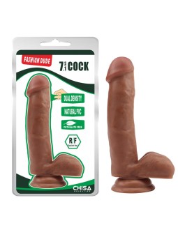 Dildo Dual Density Fashion Dude 178 x 4 cm Bronceado