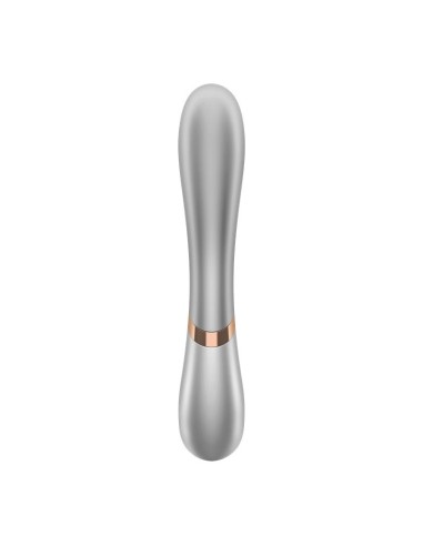 Hot Lover Vibrador Efecto Calor con APP Plata y Champagne
