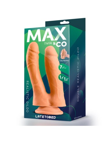 Twin Dildo Doble Realista 71 Natural