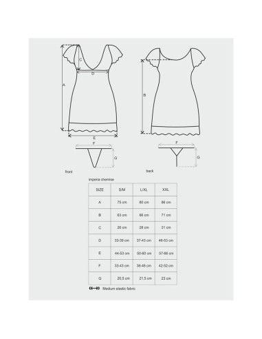 Imperia Chemise y Tanga Color Negro