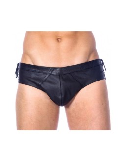 Slips de Cuero Ajustable Color Negro