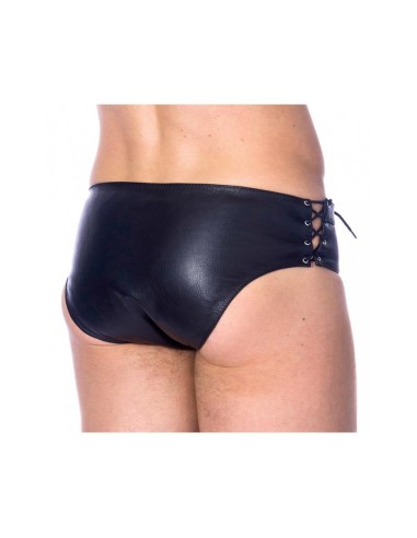 Slips de Cuero Ajustable Color Negro