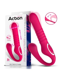 No TwentyThree Vibrador Doble con Pulsacion y Thrusting Flexible 180º