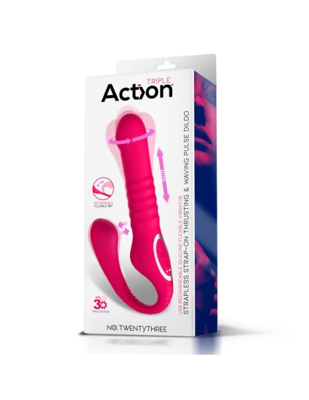 No TwentyThree Vibrador Doble con Pulsacion y Thrusting Flexible 180º No TwentyThree Vibrador Doble con Pulsacion y Thrusting Flexible 180º