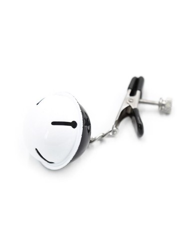 Pinzas para Pezones con Cascabeles Blanco Negro