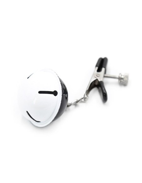 Pinzas para Pezones con Cascabeles Blanco Negro