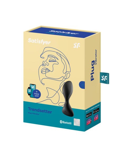 Trendsetter Plug Anal con Vibracion y APP Negro Trendsetter Plug Anal con Vibracion y APP Negro