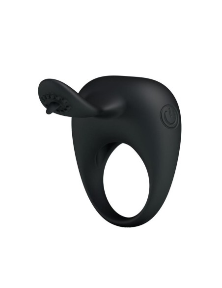 Pretty Love Anillo Vibrador Tonguo Negro Pretty Love Anillo Vibrador Tonguo Negro