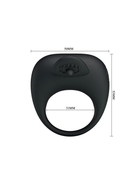 Pretty Love Anillo Vibrador Tonguo Negro Pretty Love Anillo Vibrador Tonguo Negro