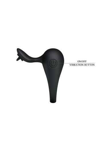 Pretty Love Anillo Vibrador Tonguo Negro