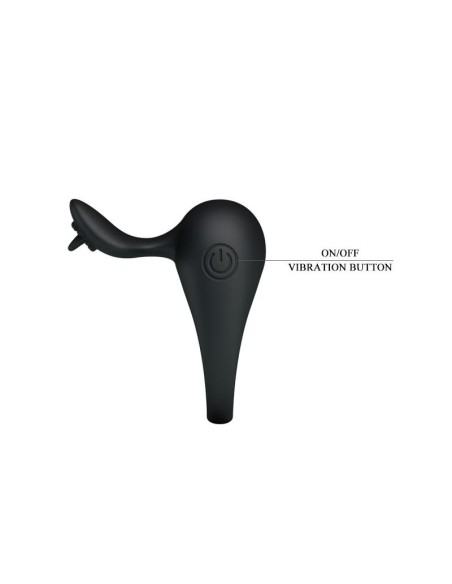 Pretty Love Anillo Vibrador Tonguo Negro Pretty Love Anillo Vibrador Tonguo Negro
