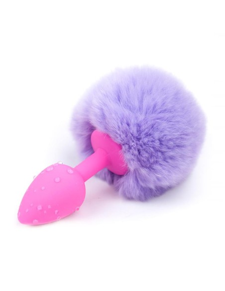 Plug Anal con Pompon Purpura Claro Talla S Plug Anal con Pompon Purpura Claro Talla S