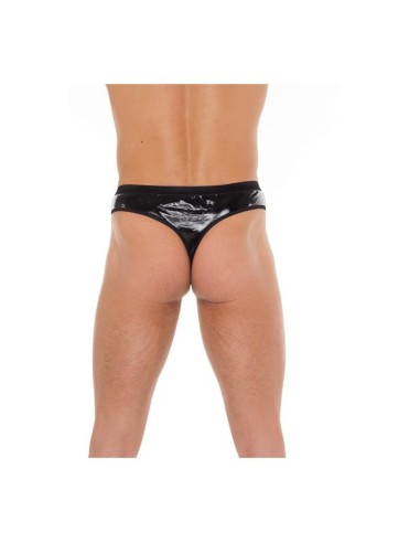 Tanga de PVC Negro Talla unica