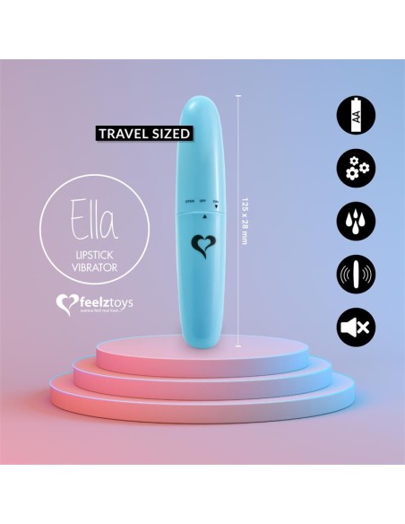 Ella Lipstick Vibrador Light Blue