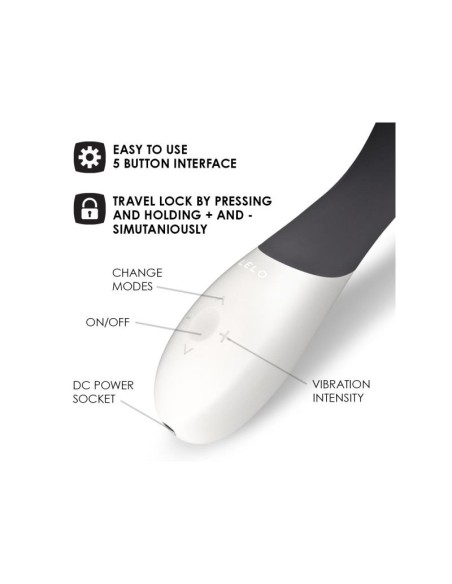 MONA WAVE Vibrador Punto G Negro MONA WAVE Vibrador Punto G Negro