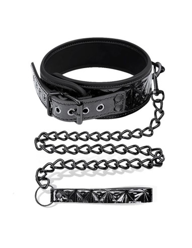 Collar con Correa Sapphire Cuero Vegano