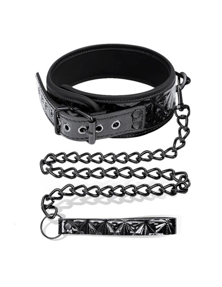 Collar con Correa Sapphire Cuero Vegano