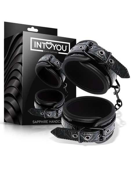 Esposas para Muneca Ajustable Sapphire Cuero Vegano Esposas para Muneca Ajustable Sapphire Cuero Vegano