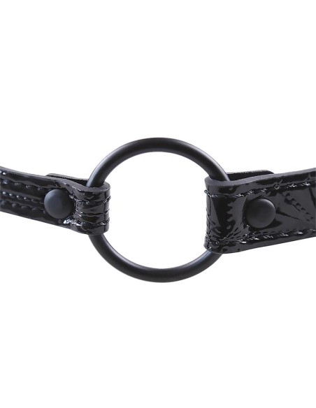 Mordaza de Bola Transpirable Sapphire Cuero Vegano Mordaza de Bola Transpirable Sapphire Cuero Vegano
