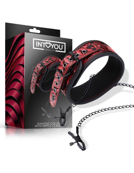 Collar con Pinzas para los Pezones Diamond Cuerpo Vegano Collar con Pinzas para los Pezones Diamond Cuerpo Vegano