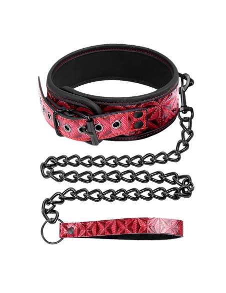 Collar con Correa Ajustable Diamond Cuero Vegano