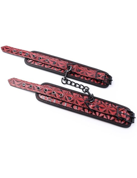 Esposas para Tobillos Acolchadas Ajustable Diamond Cuero Vegano Esposas para Tobillos Acolchadas Ajustable Diamond Cuero Vegano