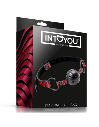 Mordaza de Bola Transpirable Diamond Cuero Vegano