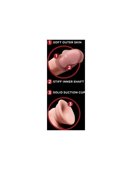 Dildo Triple Densidad Testiculos Oscilantes 8