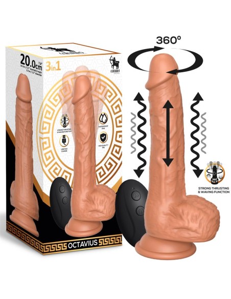 Octavius Dildo con Vibracion Thrusting y Waving 360º 78 20 cm