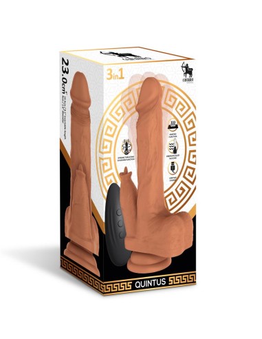 Quintus Dildo con Vibracion Thrusting y Waving 360º 9 23 cm