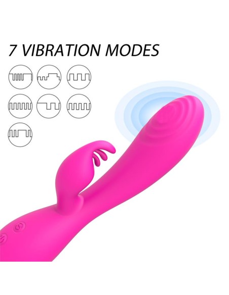 Conejito Vibrador Magic Stick con Pulsacion Fucsia Conejito Vibrador Magic Stick con Pulsacion Fucsia