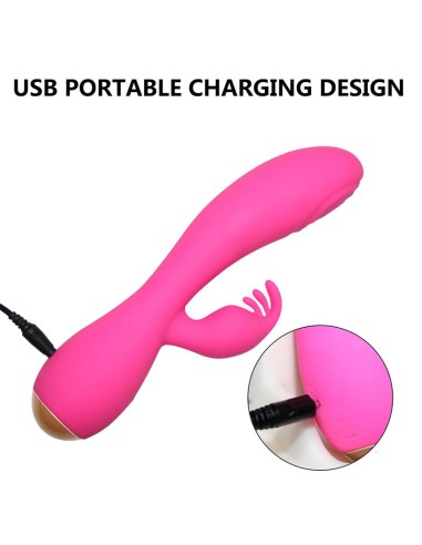 Conejito Vibrador Magic Stick con Pulsacion Fucsia