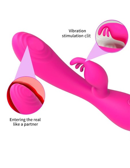 Conejito Vibrador Magic Stick con Pulsacion Fucsia Conejito Vibrador Magic Stick con Pulsacion Fucsia