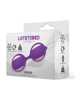 Misha Bola de Kegel Doble Silicona Purpura 2