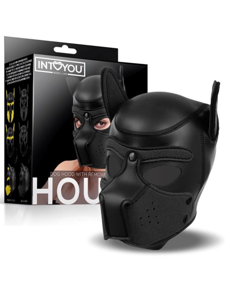 Hound Mascara de Perro Neopreno Hocico Extraible Negro Talla unica